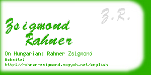zsigmond rahner business card